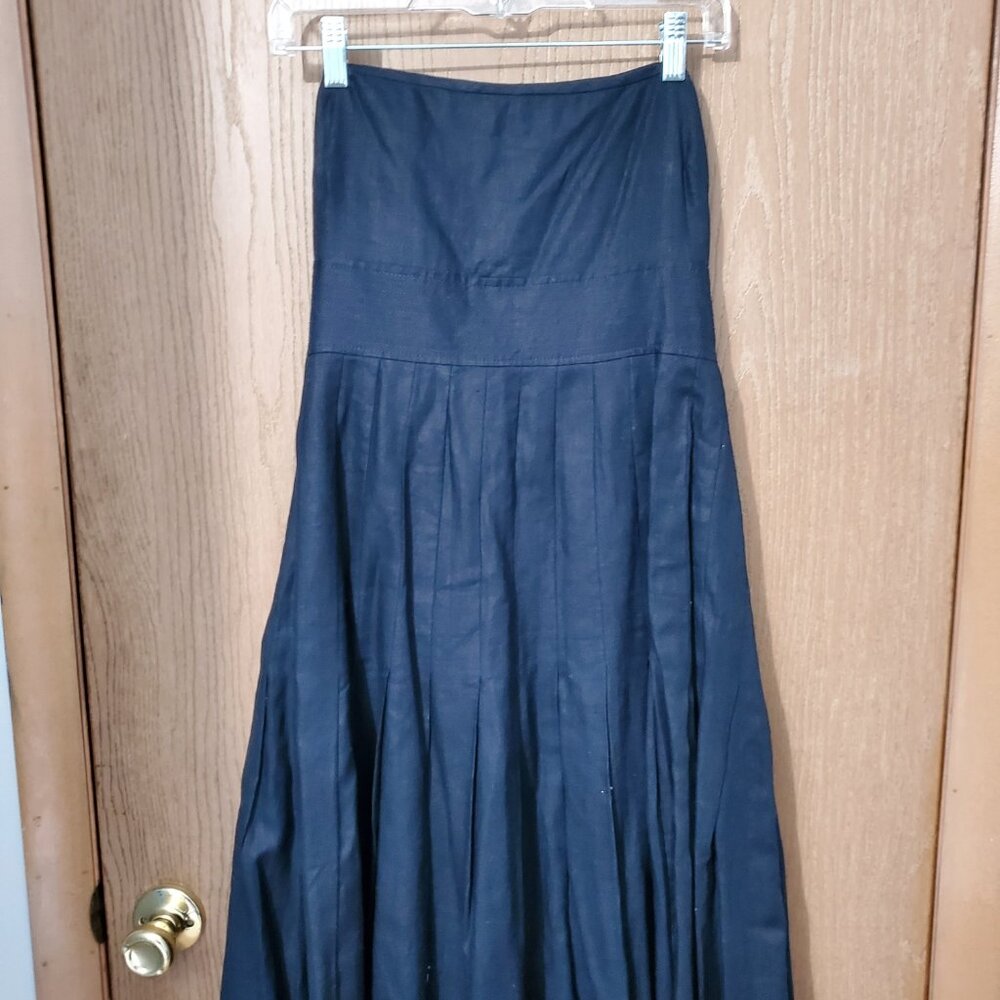 J Crew Navy Line Strapless dress